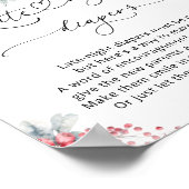 Poster Jeu de Baby shower Floral d'hiver Diapositives de  (Coin)