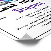 Poster Jeu de Baby shower Halloween "Dernier Night Diaper (Coin)