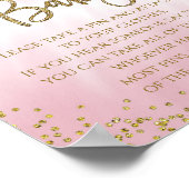 Poster Jeu de baby shower 'Ne dites pas bébé' (Coin)