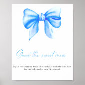 Poster Jeu de baby shower pour garçon : devine le doux dé (Devant)