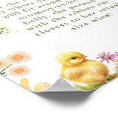 Poster Jeu de Baby Shower « Quel est la taille du ventre (Coin)