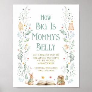 Poster Jeu de Baby Shower sur Livre d'Histoires : Quelle 