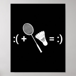 Poster Jeu de badminton navette sport badminton