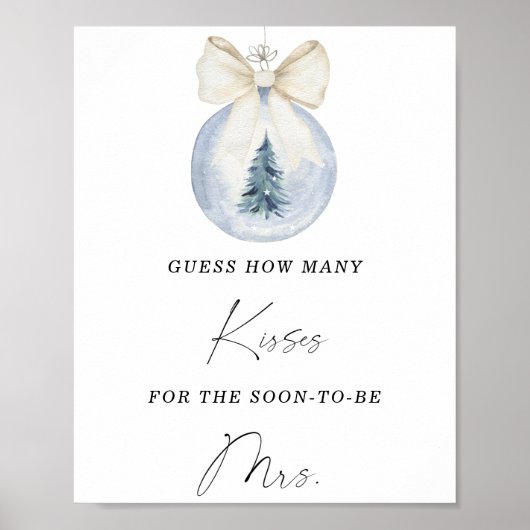 Poster Jeu de baiser de mariage d'hiver combien de baiser (Devant)