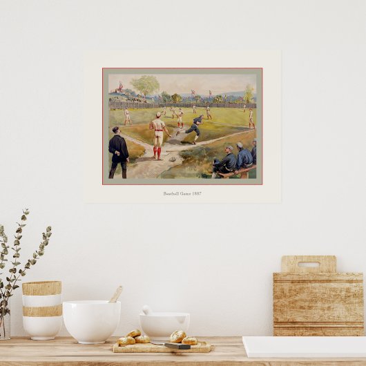 Poster Jeu de baseball 1887 (Cuisine)