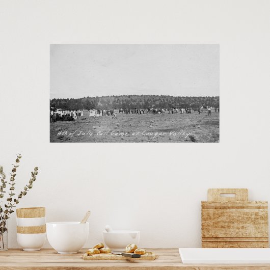 Poster Jeu de baseball 4 juillet (Cuisine)