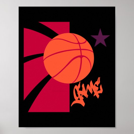Poster Jeu de basket (Devant)