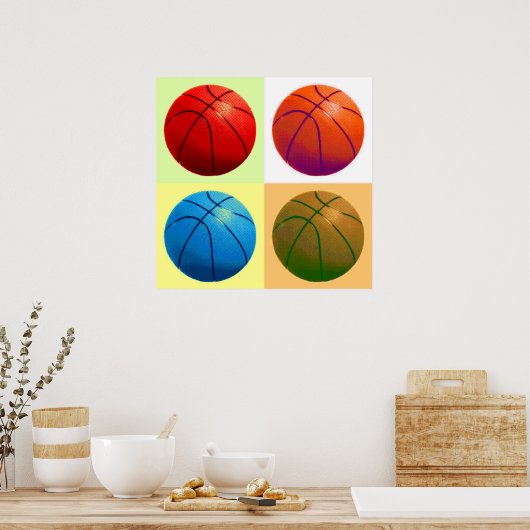 Poster Jeu de basket-ball (Cuisine)