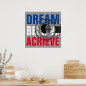 Poster Jeu de basketball Inspiration Motivation Atteinte (Cuisine)