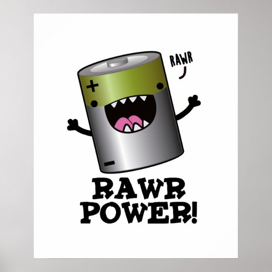Poster Jeu de batterie Rawy Power Funny (Devant)