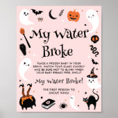 Poster Jeu de Bébé Shower Halloween Rose Ma Source a Cass (Devant)