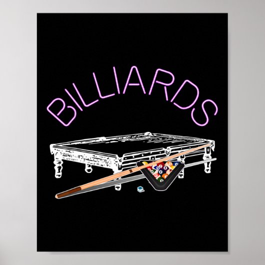 Poster Jeu de billard (Devant)