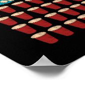 Poster Jeu de boisson Beer Pong Drapeau américain 4 juill (Coin)
