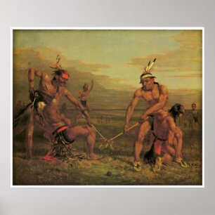 Poster Jeu de boule indien par Charles Deas 1843