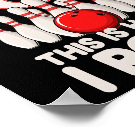 Poster Jeu de Bowling 8 ans 8e anniversaire C'est comment (Coin)