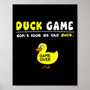 Poster Jeu de Canard Drôle Ne Regarde Pas Game Over Garço