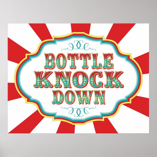 Poster Jeu de Carnaval Signal bouteille tomber (Devant)