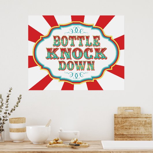 Poster Jeu de Carnaval Signal bouteille tomber (Cuisine)