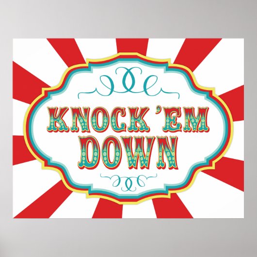 Poster Jeu de Carnaval Signal Knock'em Down (Devant)