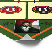 Poster Jeu de cartes de cartes de six générations - Carte (Coin)