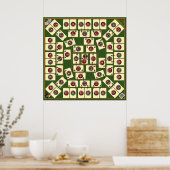 Poster Jeu de cartes de cartes de six générations - Carte (Cuisine)