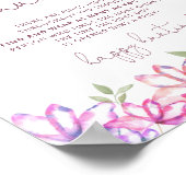 Poster Jeu de chasse à la Fête des mariées florale rose p (Coin)