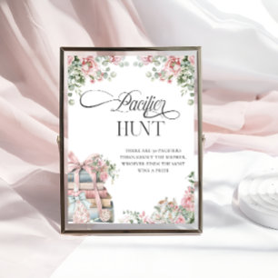 Poster Jeu de chasse à la petite fille d'hiver