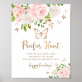 Poster Jeu de chasse à la suce de papillon flou (Devant)