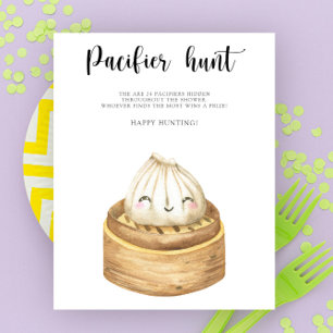 Poster Jeu de chasse à la tétine - Bébé dumpling pour la