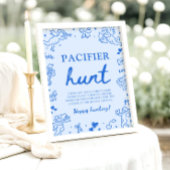 Poster Jeu de chasse à la tétine bébé Saint-Valentin dess