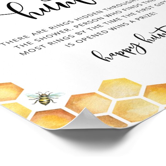 Poster Jeu de chasse à l'anneau de bague de douche nuptia (Coin)