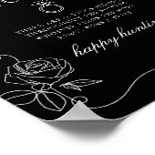 Poster Jeu de chasse à l'anneau de douche nuptiale Rose N (Coin)