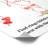 Poster Jeu de chasse à l'anneau de Fête des mariées (Coin)