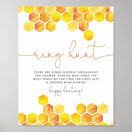 Poster Jeu de chasse à l'anneau de ruche d'abeilles pour  (Devant)