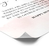 Poster Jeu de chasse à l'anneau Feuille rose floral (Coin)