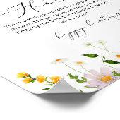 Poster Jeu de chasse à l'anneau floral de fleurs sauvages (Coin)