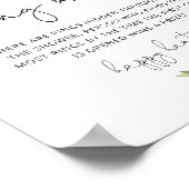 Poster Jeu de chasse à l'anneau floral rose pour enterrem (Coin)