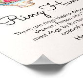 Poster Jeu de chasse à l'anneau moderne Blush Tea Party (Coin)