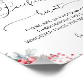 Poster Jeu de chasse au Baby shower Floral d'hiver (Coin)