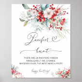 Poster Jeu de chasse au Baby shower Floral d'hiver (Devant)