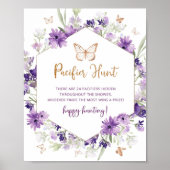 Poster Jeu de chasse au Pacifique en or violet (Devant)