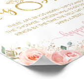 Poster Jeu de chasse aux anneaux de Baby Shower Mariage R (Coin)