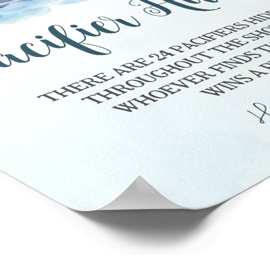 Poster Jeu de chasse Nautical Cute Sailor Teddy Bear Paci (Coin)