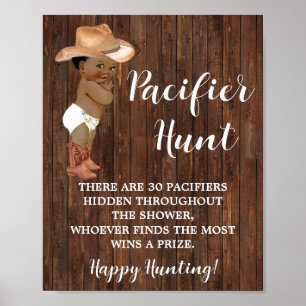Poster Jeu de chasse pacifique AA Cowboy Baby shower