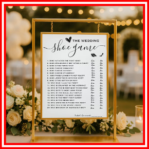 Poster Jeu de chaussures de mariage Il a dit Elle a dit J