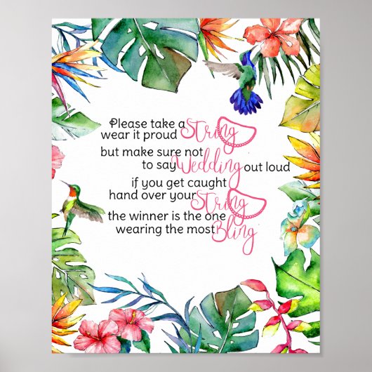 Poster Jeu de Collier Jeu Tropical (Devant)