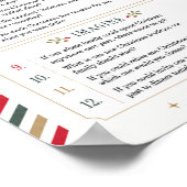 Poster Jeu de conversation de Noël pour la famille Table (Coin)