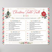 Poster Jeu de conversation de Noël pour la famille Table (Devant)
