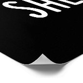 Poster Jeu de coquille Funny Tortoise Animal Pun Dark BG (Coin)