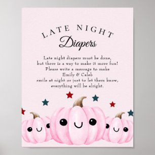 Poster Jeu de couche pour bébé de Halloween en soirée